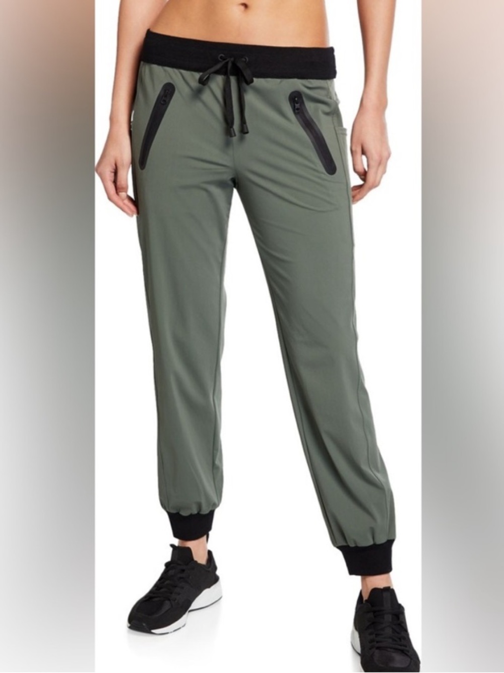 BLANC NOIR Tech Zip-Pocket Jogger Pants Size Small